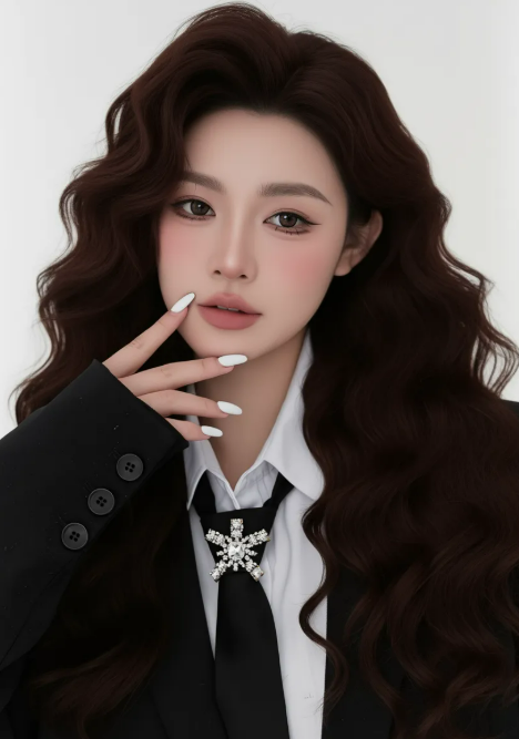 AI headshot with multiple hairstyle variations